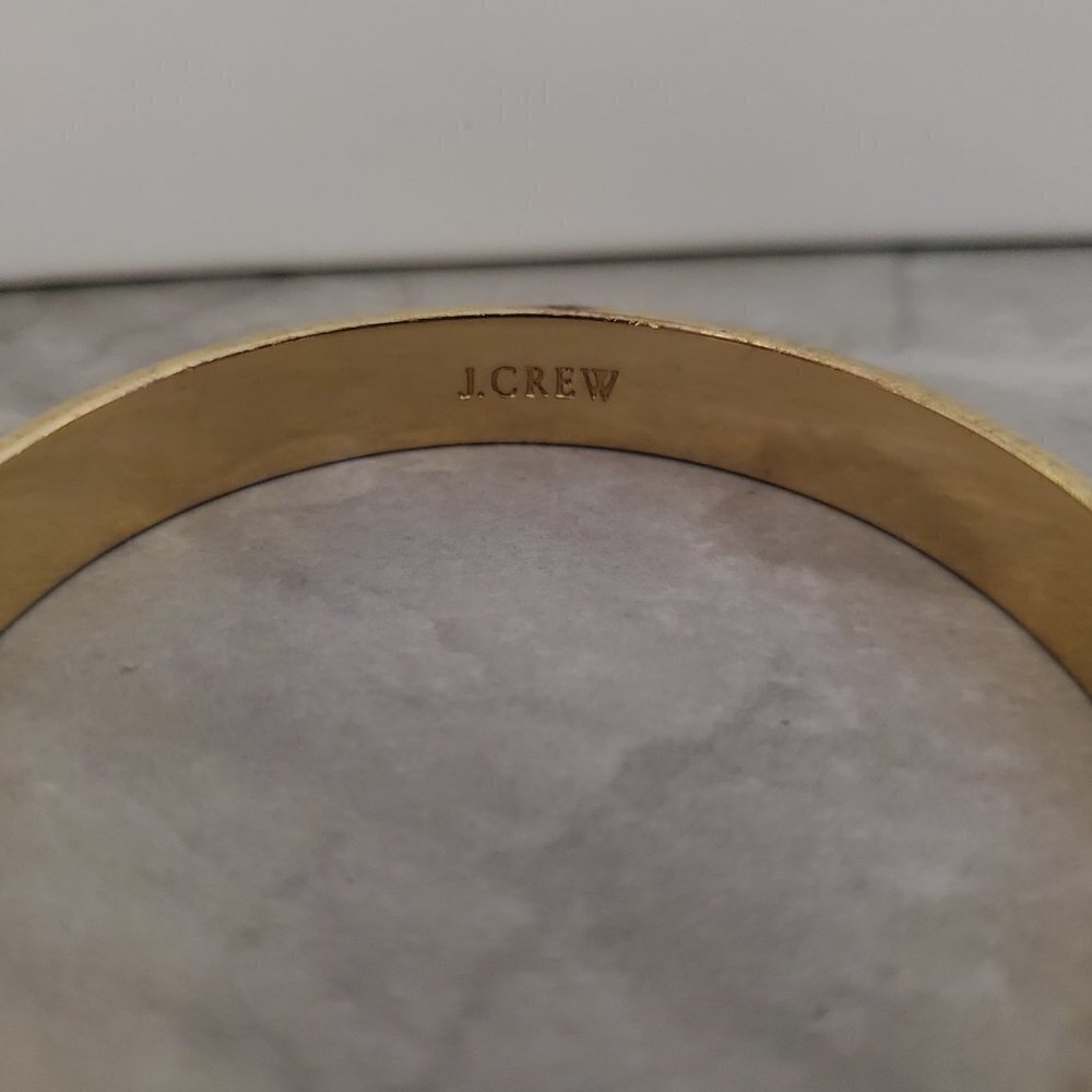💛 Vintage 1990s 90s J.Crew Yellow Enamal Skinny Bangle Bracelet 💛 - Picture 7 of 16